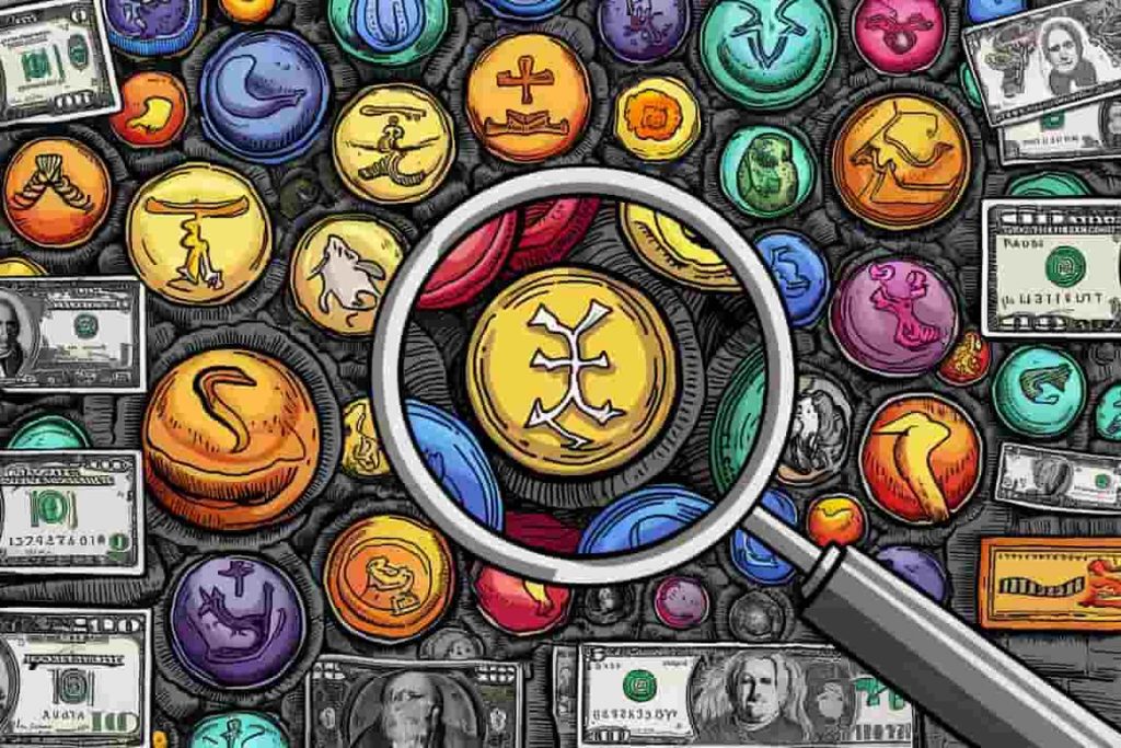 Various coins and bills with symbolic auras representing spiritual meanings
Title: The Hidden Meanings in Currency