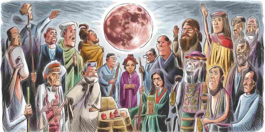 Diverse cultural representations of Strawberry Moon celebrations and rituals