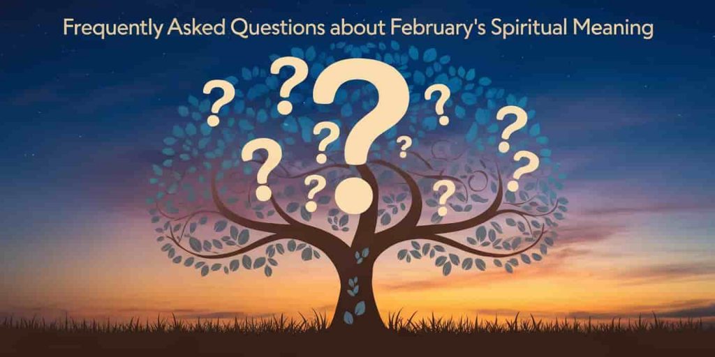 Interactive knowledge tree with question mark branches leading to visual answers, set against February sky transitioning from night to dawn