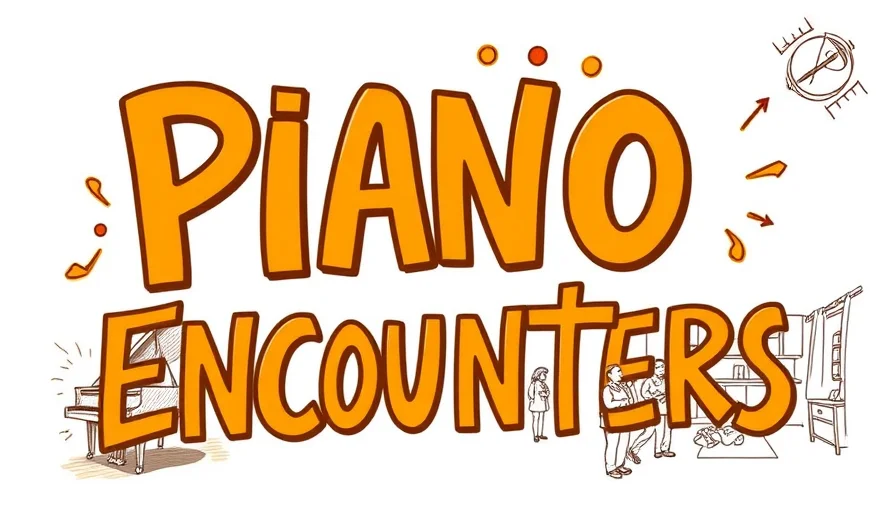 Doodle sketch of a grand piano appearing unexpectedly in various scenes: a forest clearing with sunlight filtering through trees, a bustling city street with people pausing, and a cozy home interior with a surprised family, representing unexpected piano encounters and their interpretations in life.