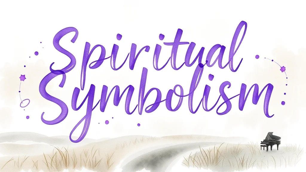 Impressionist watercolor and pen sketch of a grand piano in a foggy landscape with faint spiritual symbols, representing the mystical and symbolic nature of the piano's spiritual meanings.