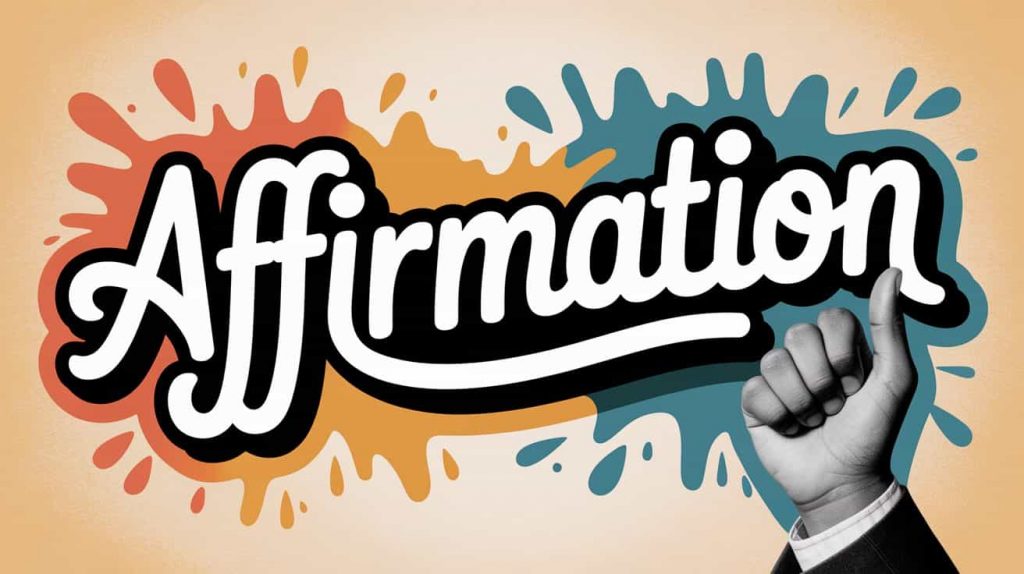 Image symbolizing affirmation meaning of right thumb twitch, showing a hand confidently gesturing with the right thumb, bathed in a soft, reassuring light, with subtle background elements suggesting agreement and support.
